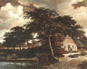 Landscape with a Hut - 梅恩德特·霍贝玛